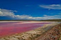 Pink Lake (Hutt Lagoon) near Port Gregory, Kalbarri, Western Australia Royalty Free Stock Photo