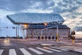 Remarkable Port House Antwerp at twilight