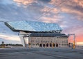 Remarkable Port House Antwerp at twilight