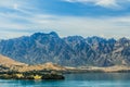 The Remarkables and Lake Wakatipu, Queenstown, New Zealand Royalty Free Stock Photo