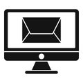 Remarketing email letter icon, simple style Royalty Free Stock Photo