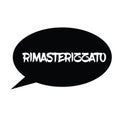 Remastered stamp in italian Royalty Free Stock Photo