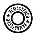 Remastered stamp on white Royalty Free Stock Photo