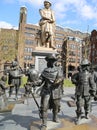 The Rembrandt monument in Amsterdam Royalty Free Stock Photo