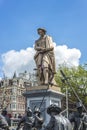 Rembrandt statue in Amsterdam, Netherlands Royalty Free Stock Photo