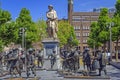 The Rembrandtplein in the center of Amsterdam, the Netherlands.