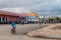 REMEDIOS, CUBA - FEB 12, 2016: View of Parque Marti square in Remedios town, Cu