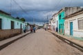 REMEDIOS, CUBA - FEB 12, 2016: View of a street in Remedios town, Cu