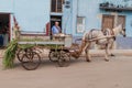 REMEDIOS, CUBA - FEBRUARY 12, 2016: Horse carriage in Remedios village, Cub