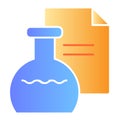 Remedy flat icon. Mixture color icons in trendy flat style. Medical bottle gradient style design, designed for web and