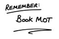 Remember - Book MOT Royalty Free Stock Photo
