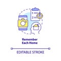 Remember each home concept icon