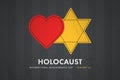 Holocaust Remembrance Day illustration, january 27