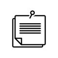 Black line icon for Remember, review and feedback Royalty Free Stock Photo