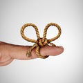 Remember knot Memory Concept Royalty Free Stock Photo