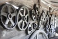 Remember the past: old gearwheels in Romania