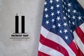 Remember 9 11, Patriot day, September 11. Illustration of the Twin towers representing the number eleven. Royalty Free Stock Photo