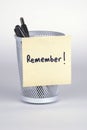 Remember! Post-It Note Royalty Free Stock Photo