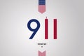 Always Remember 9 11, september 11. Remembering Patriot day illustration Royalty Free Stock Photo