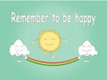 remember to be happy Royalty Free Stock Photo