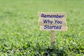 Remember why you started