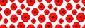 Remembrance, Anzac Day web header. Poppies flowers. Memorial banner, card.