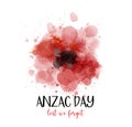 Anzac Day. Lest we forget Royalty Free Stock Photo