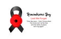 Remembrance Day vector card. Lest We forget.