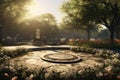 Remembrance Garden with Memorial Stones Serene