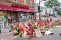 Remembrance of george floyd at street corner