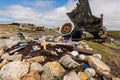 Remembrance monument aircraft crash site Derbyshire UK