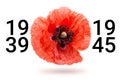 Remembrance poppy and lest we forget the concept banner. Anzac day also known as Armistice day