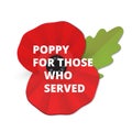 The remembrance poppy Royalty Free Stock Photo