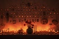 Remembrance Wall with Silhouettes and Candle