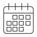 Reminder date calendar planning line icon design