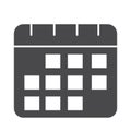Reminder date calendar planning silhouette icon design