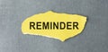 Reminder Important Memo Memory Notice Text