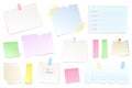 Reminder notepad sheets set graphic elements in flat design Royalty Free Stock Photo