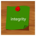 Reminder paper word integrity vector. Vector Illustration.