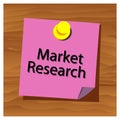 Reminder paper word market research vector. Vector Illustration.