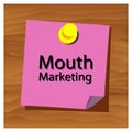 Reminder paper word mouth marketing vector. Vector Illustration.