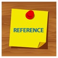 Reminder paper word reference vector. Vector Illustration.