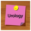 Reminder paper word urology vector. Vector Illustration.