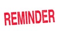 Reminder red ink stamp Royalty Free Stock Photo