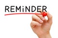 Reminder Red Marker Royalty Free Stock Photo