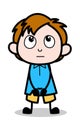 Reminder - School Boy Cartoon Character Vector Illustration Royalty Free Stock Photo