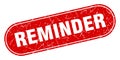 reminder sign. reminder grunge stamp. Royalty Free Stock Photo