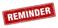 reminder sign. reminder grunge stamp. Royalty Free Stock Photo
