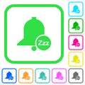 Reminder snooze vivid colored flat icons