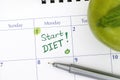 Reminder Start Diet in calendar